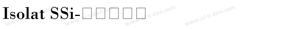 Isolat SSi字体转换